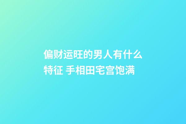 偏财运旺的男人有什么特征 手相田宅宫饱满